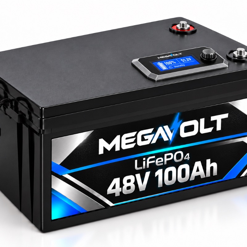 Bateria MegaVolt 48V 100Ah LiFePO4 Com Visor