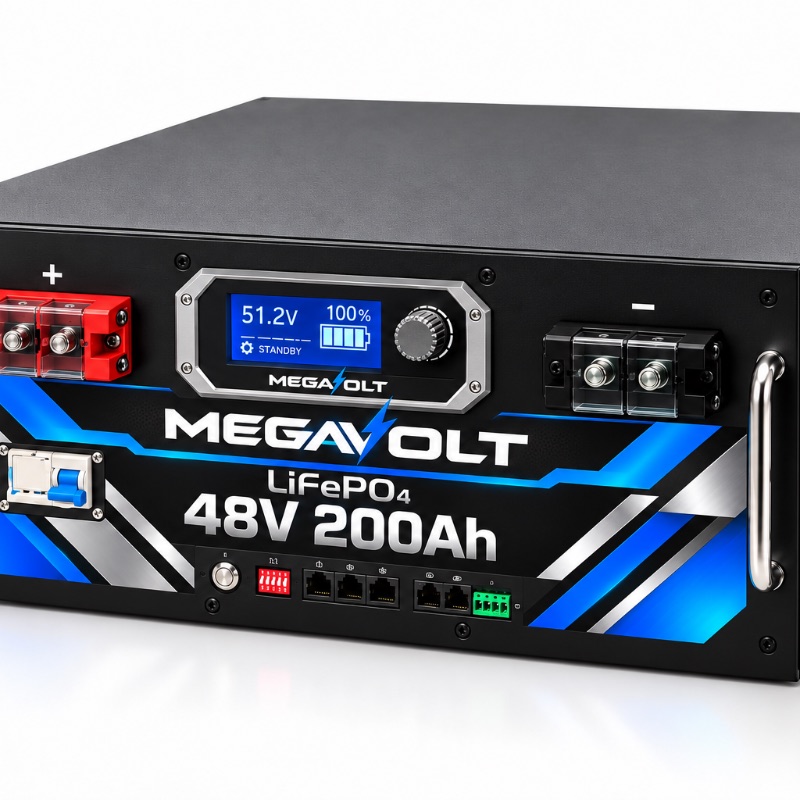 Bateria MegaVolt 48V 200Ah LiFePO4 Com Visor