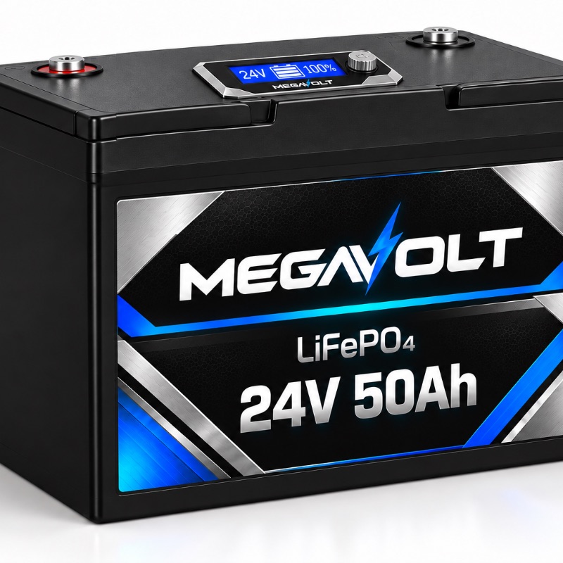 Bateria MegaVolt 24V 50Ah LiFePO4 Com Visor