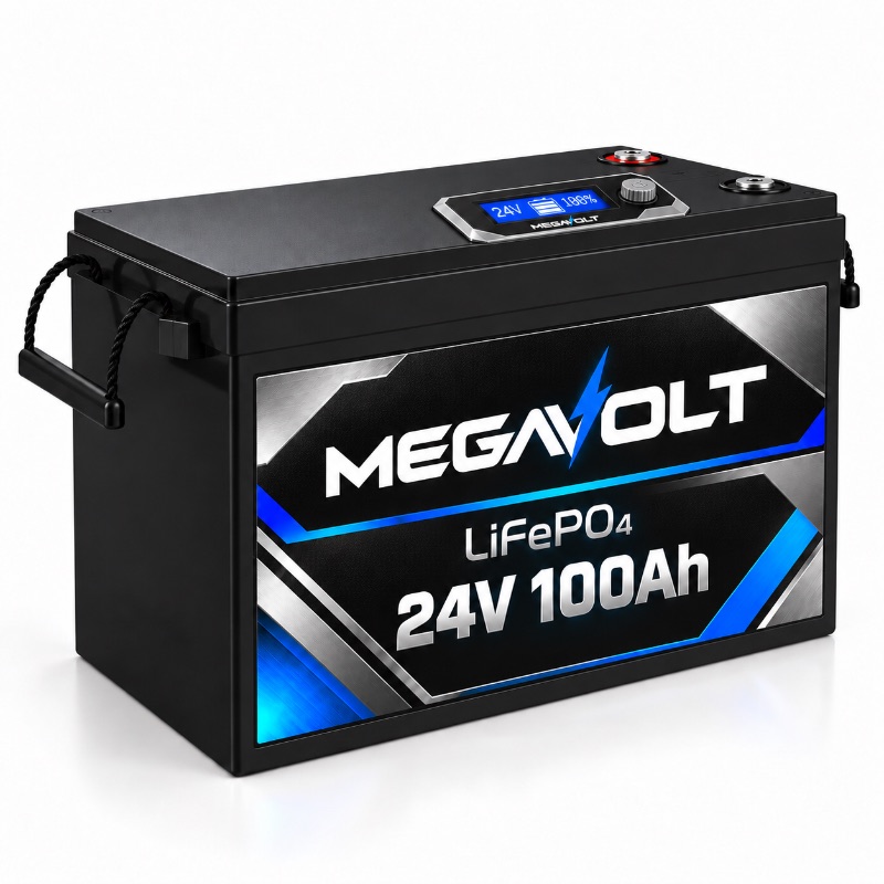 Bateria MegaVolt 24V 100Ah LiFePO4 Com Visor