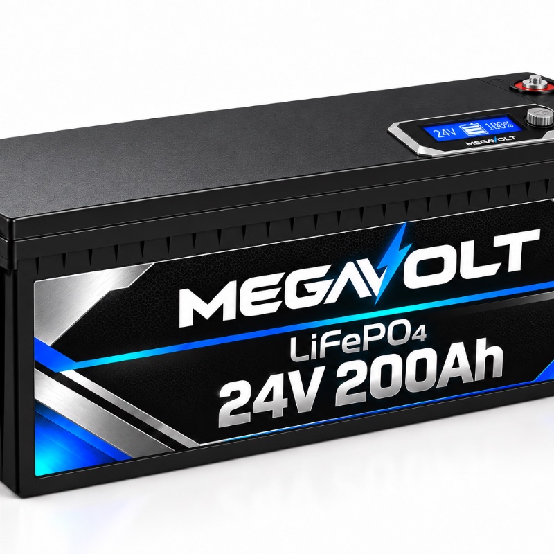 Bateria MegaVolt 24V 200Ah LiFePO4 Com Visor